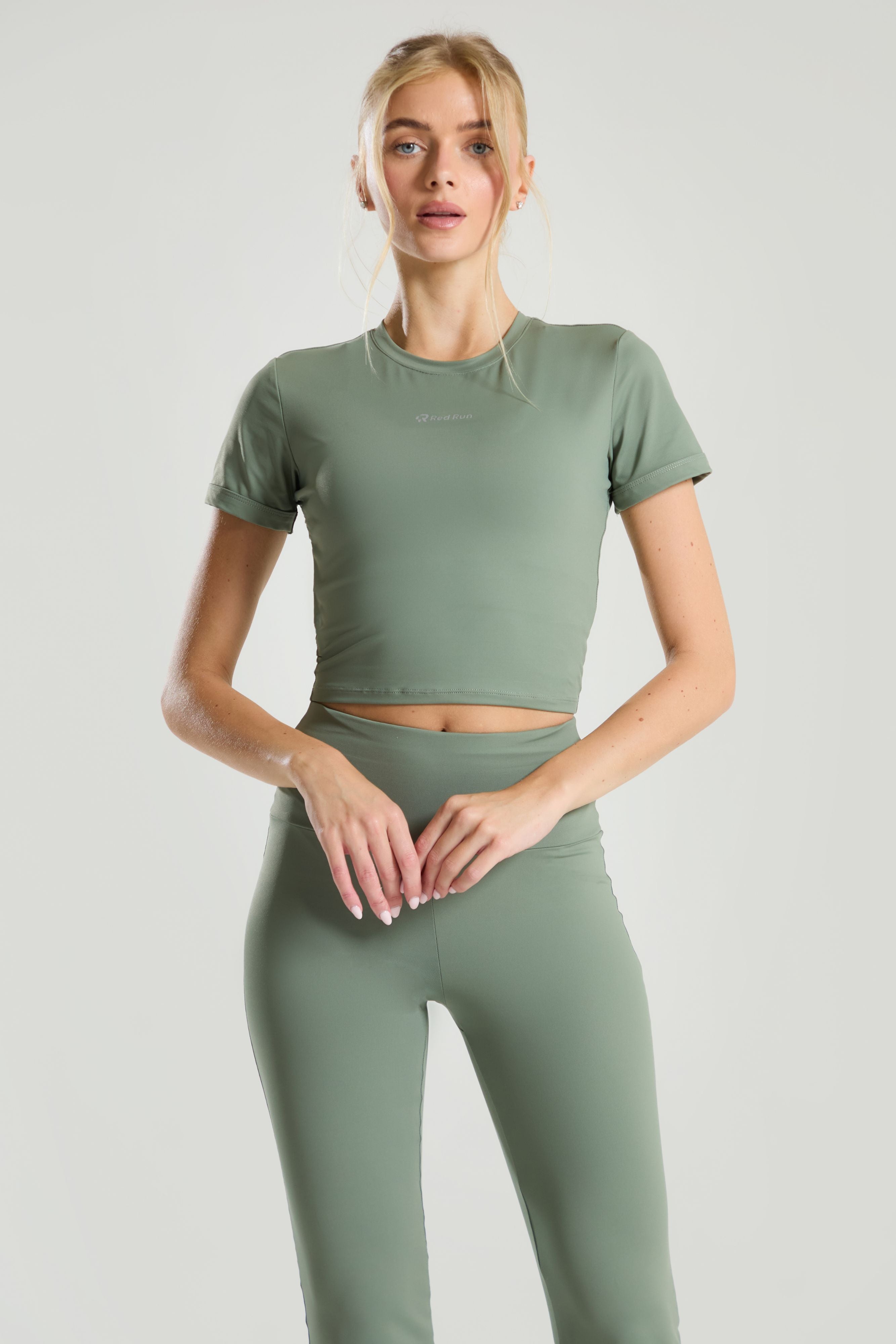 Active Baby Tee - Olive Green - Olive Green / XXS