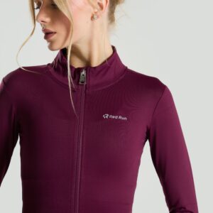 Active Technical Full Zip Top - Burgundy - L