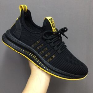 All Black Work Shoes Men's Mesh Men's Shoes - Mixed