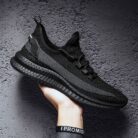 All Black Work Shoes Men's Mesh Men's Shoes - Mixed