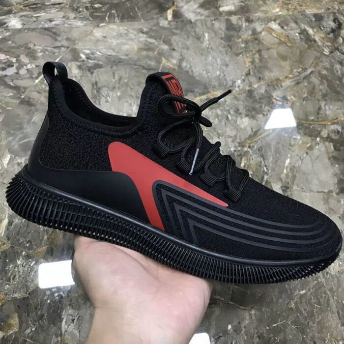 All Black Work Shoes Men's Mesh Men's Shoes - Mixed
