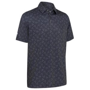 Callaway All Over Chev Print Golf Polo Shirt - Caviar