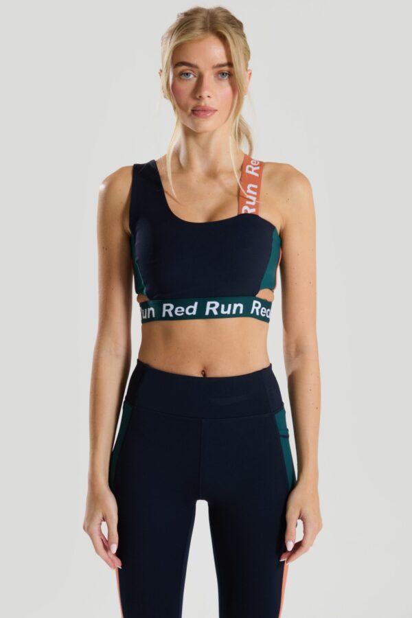 Colour Block Sports Bra - Elements - Navy