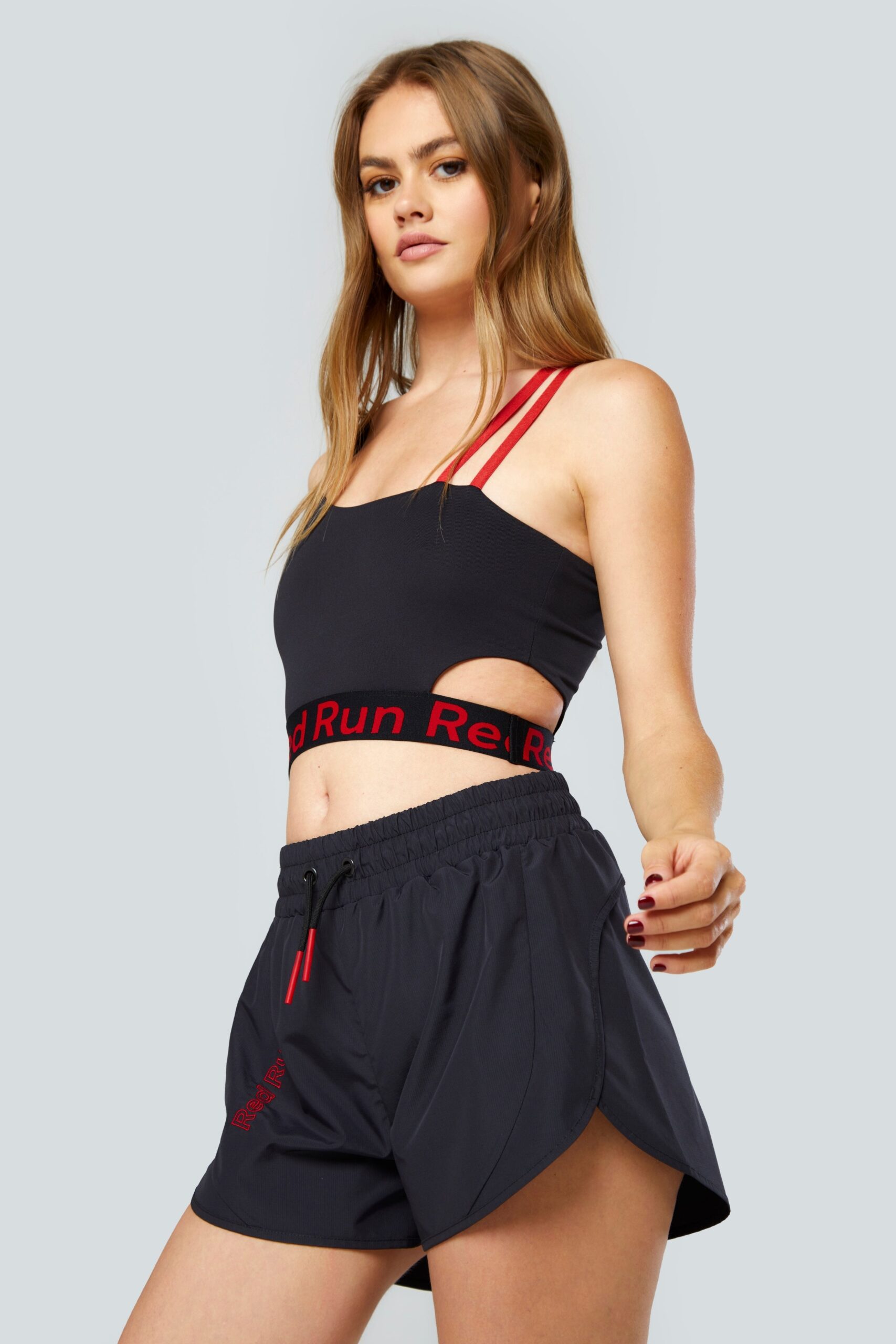 Colour Block Sports Bra - Inky - Black / XS