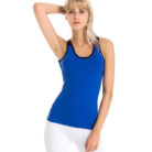 Contrasting Color Yoga Vest Stretch Slim Fit With - Mixed