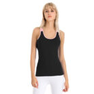 Contrasting Color Yoga Vest Stretch Slim Fit With - Mixed