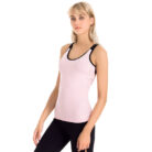 Contrasting Color Yoga Vest Stretch Slim Fit With - Mixed