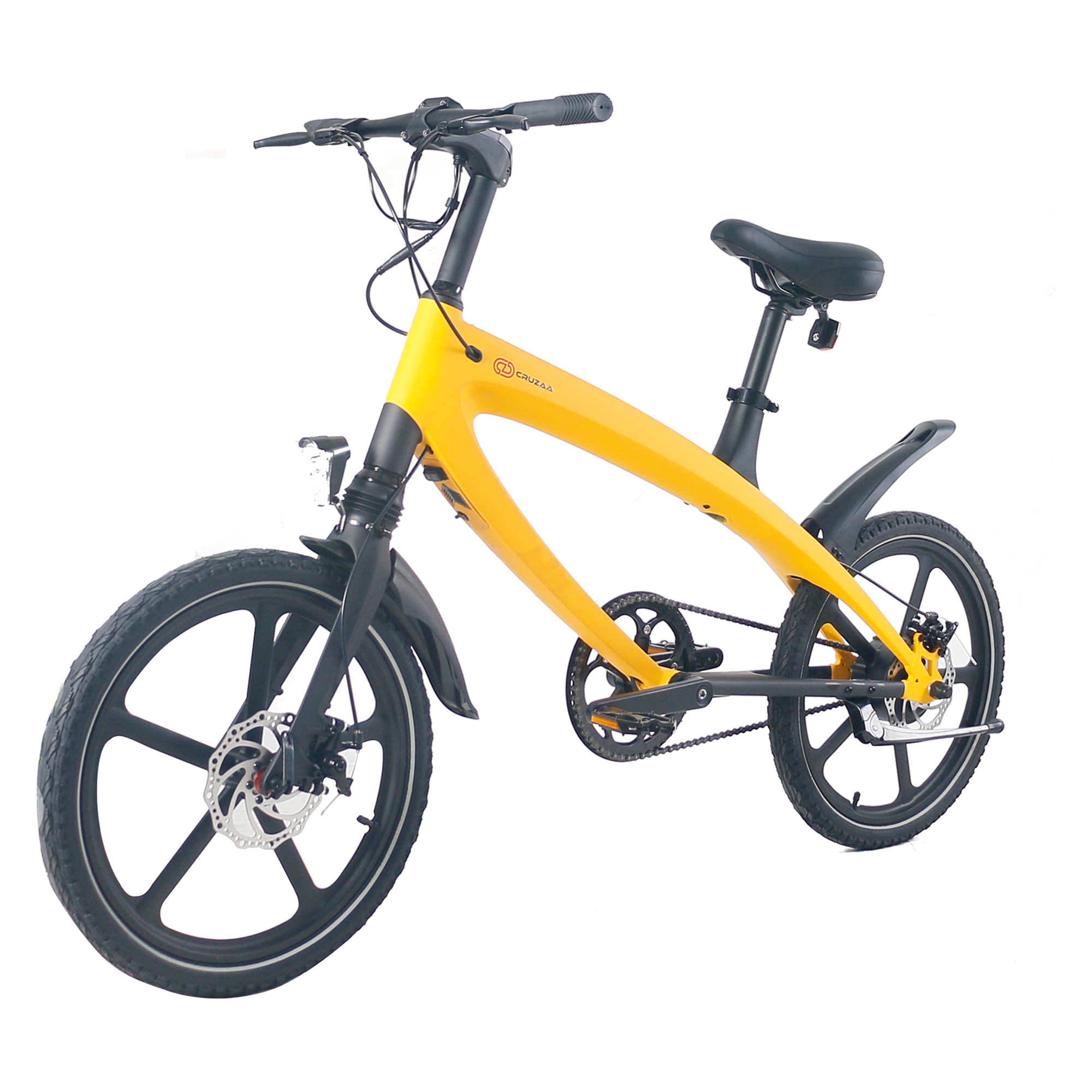 Cruzaa Solarbeam Yellow Electric Bike With Built-in Speakers & Bluetooth
