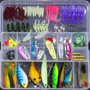 Fishing Gear Sequined Soft Bait Set - Mixed