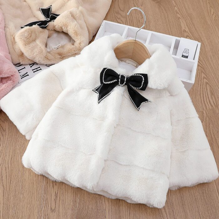Girls' Winter Fur Seto Fur Short Coat Children's - Mixed