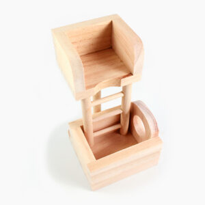Hamster Lookout Small Pet Toy Stairs Solid Wood - Mixed