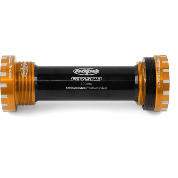Hope Standard Fat Bike Bottom Bracket 100mm Orange - Stainless Steel Hope Standard Fat Bike Bottom Bracket 100mm Orange