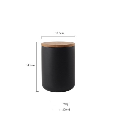 Light Luxury Wooden Lid Ceramic Sealed Can - Mixed Light Luxury Wooden Lid Ceramic Sealed Can - Mixed