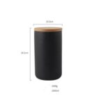 Light Luxury Wooden Lid Ceramic Sealed Can - Mixed