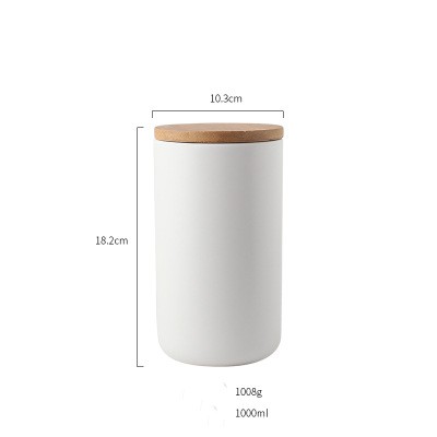 Light Luxury Wooden Lid Ceramic Sealed Can - Mixed Light Luxury Wooden Lid Ceramic Sealed Can - Mixed