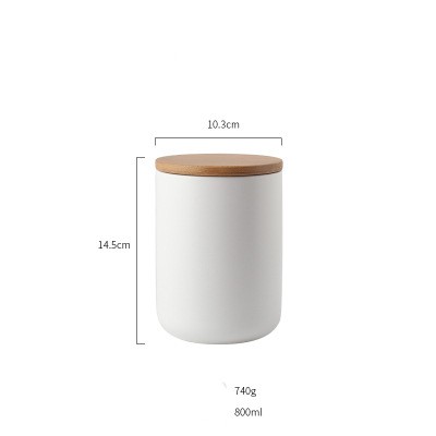 Light Luxury Wooden Lid Ceramic Sealed Can - Mixed Light Luxury Wooden Lid Ceramic Sealed Can - Mixed