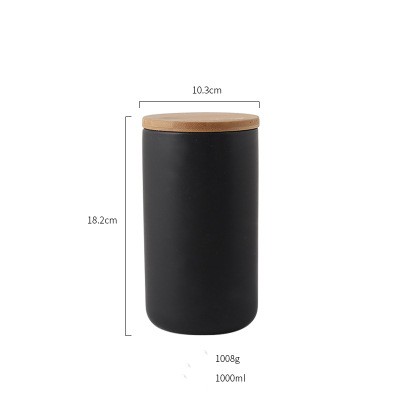 Light Luxury Wooden Lid Ceramic Sealed Can - Mixed Light Luxury Wooden Lid Ceramic Sealed Can - Mixed