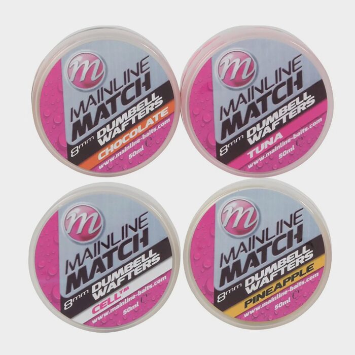 Mainline Match Dumbell Wafters in Orange Chocolate 6mm Brown MAINLINE Match Dumbell Wafters in Orange Chocolate (6mm)