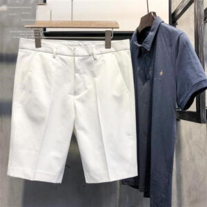 Male White Slim Five-point Pants Casual Small - Mixed