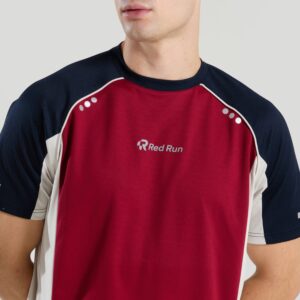 Men's Technical Power Tee - Crimson Wave - Burgundy Xl