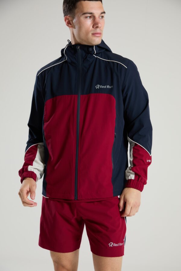 Men's Technical Track Jacket - Crimson Wave - Burgundy Xl