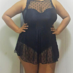 Mesh Sexy Ladies Plus Size Swimsuit - Mixed