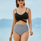 Multicolor Print Plus Size Women's Bikini - Mixed