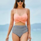 Multicolor Print Plus Size Women's Bikini - Mixed