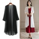 New-Black-Mid-length-Thin-Outer-Match-Shawl-Gauzy-Mixed-2
