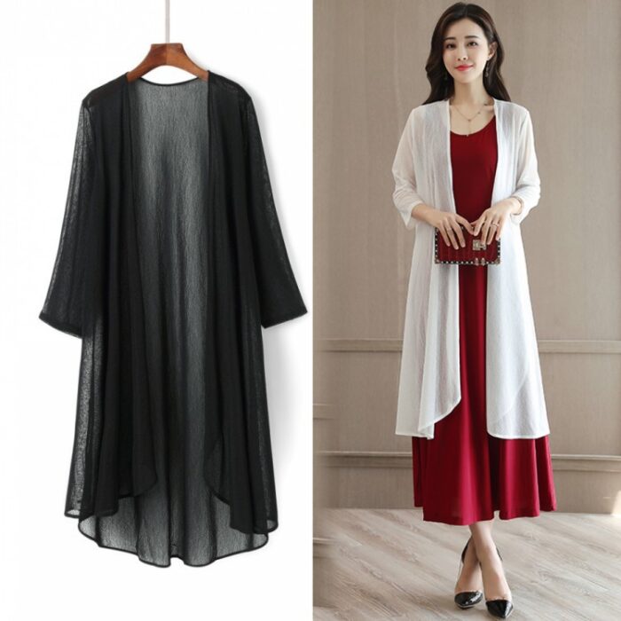 New-Black-Mid-length-Thin-Outer-Match-Shawl-Gauzy-Mixed-2 New-Black-Mid-length-Thin-Outer-Match-Shawl-Gauzy-Mixed-2