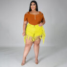 Old-High-Waisted-Frayed-Made-Tassels-Retro-New-Mixed-12
