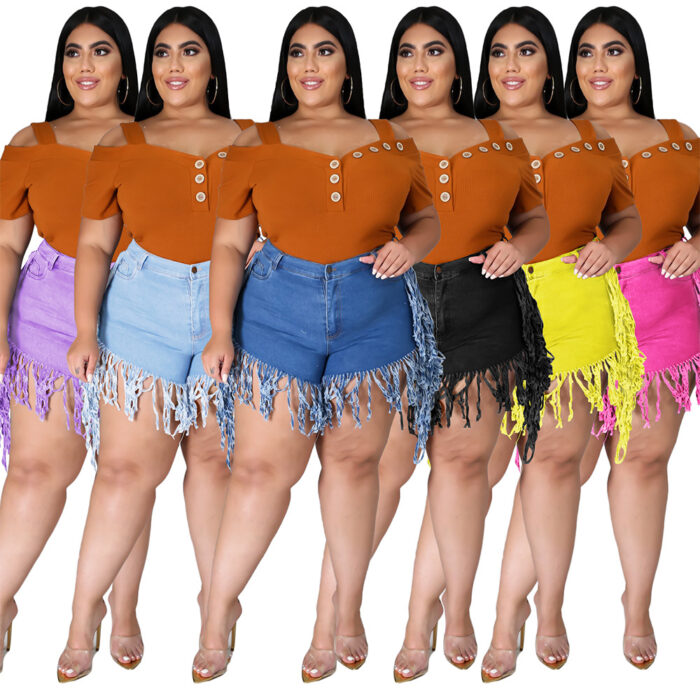 Old-High-Waisted-Frayed-Made-Tassels-Retro-New-Mixed-15