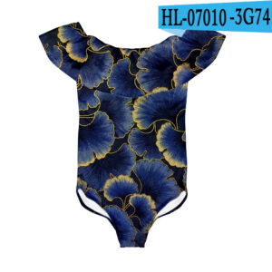 One-piece Off-shoulder Bikini Swimsuit - Mixed
