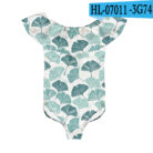 One-piece Off-shoulder Bikini Swimsuit - Mixed