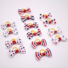 Pet Dog Cat Headdress Flower Bow Rubber Band - Mixed