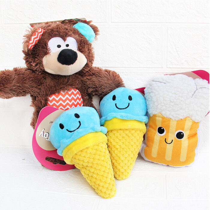 Pet-Plush-Sound-Toy-Pudding-Bear-Mixed-5