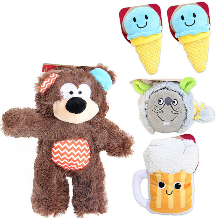 Pet-Plush-Sound-Toy-Pudding-Bear-Mixed-7
