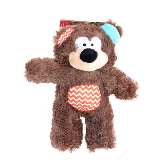 Pet Plush Sound Toy Pudding Bear - Mixed