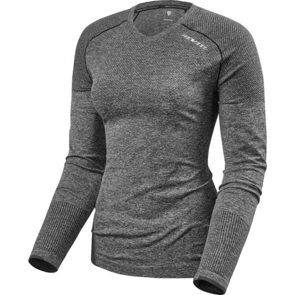 Rev Airborne Ls Ladies Shirt - Dark Grey Uk 14 Eu 42 Us 12 L