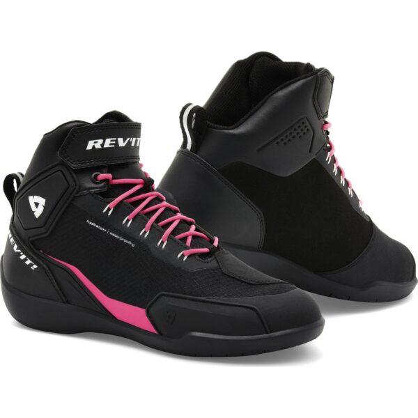 Rev G-Force H2O Ladies Motorcycle Shoes - Black Pink Uk 8 Eu