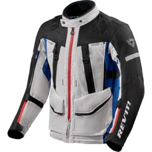 Rev Sand 4 H2O Motorcycle Jacket - Silver Blue Uk 46 Eu 56