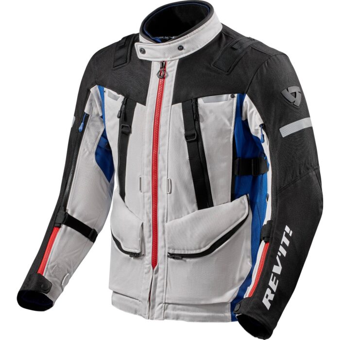 Rev Sand 4 H2O Motorcycle Jacket - Silver Blue Uk 38 Eu 48