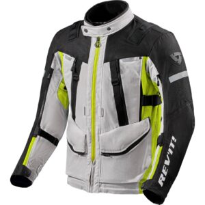 Rev Sand 4 H2O Motorcycle Jacket - Silver Neon Yellow Uk 40