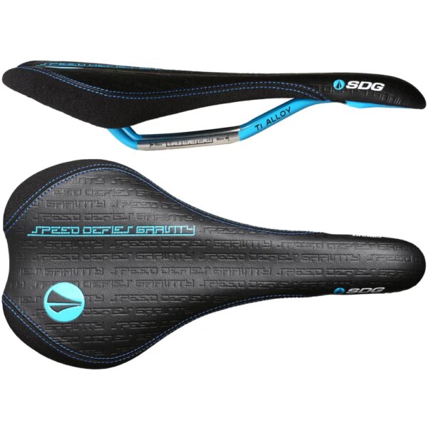 SDG Circuit MTB Ti-Alloy Rail Saddle Black/Blue