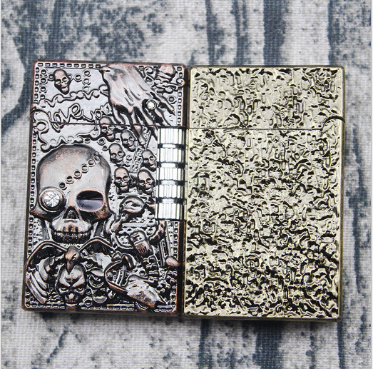 Skull-Langsheng-Gas-Lighters-Creative-Metal-Mixed-10 Skull-Langsheng-Gas-Lighters-Creative-Metal-Mixed-10