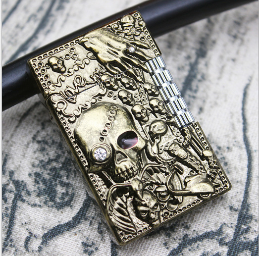 Skull Langsheng Gas Lighters Creative Metal - Mixed Skull Langsheng Gas Lighters Creative Metal - Mixed