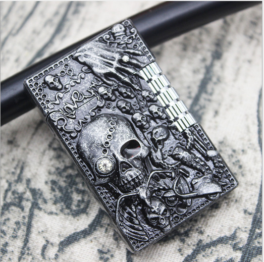 Skull-Langsheng-Gas-Lighters-Creative-Metal-Mixed-7 Skull-Langsheng-Gas-Lighters-Creative-Metal-Mixed-7