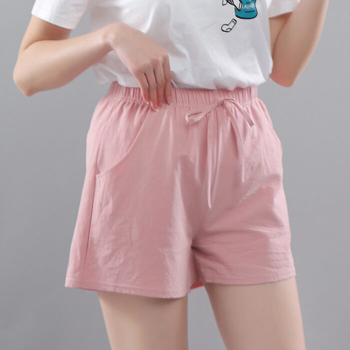 Washed Cotton Solid Color Shorts Women's Wear - Mixed Washed Cotton Solid Color Shorts Women's Wear - Mixed