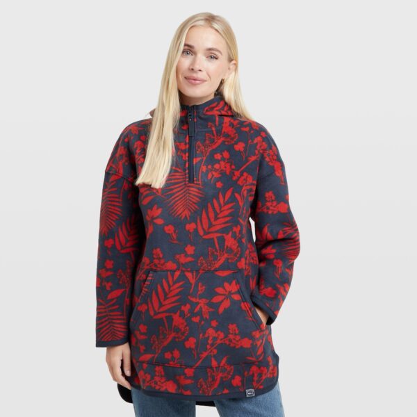 Weird Fish Women's Ester Printed Polar Popover Hoodie