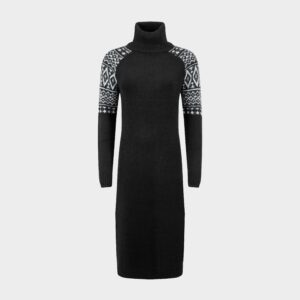 Weird Fish Women's Ezzie Fair Isle Roll Neck Knitted Dress